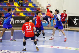 Partido Japón - Corea del Sur. Categoría masculina. Campeonato del Mundo Universitario de Balonmano. Antequera. Julio de 2016