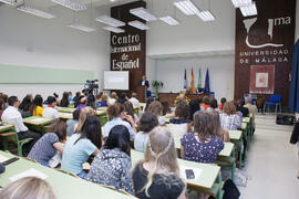 José Ángel Narváez en la graduación de alumnos del CIE-UMA el Día del Español. Centro Internacional de Español de la Universidad de Málaga. Junio de 2016