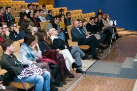 Asistentes a la conferencia de David Meca "Gestión del talento". Seminario "Emprende 21". Paraninfo. Noviembre de 2017