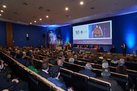 Laudatio de Carlos Camacho Peñalosa. Padrino en la investidura de Felipe Romera como Doctor "Honoris Causa" por la por la Escuela Técnica Superior de Ingeniería de Telecomunicación de la Universidad de Málaga. Paraninfo. Marzo de 2022