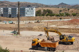 Obras de la nueva Facultad de Turismo. Campus de Teatinos. Junio de 2021