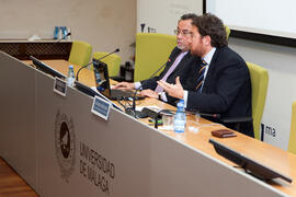 Intervención de José Manuel Martínez Sierra. Tercera sesión del X Pleno del Consejo Universitario Iberoamericano (CUIB) en la Universidad de Málaga. Rectorado. Marzo de 2012