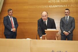 Toma de posesión de Alberto Fernández Gutiérrez como nuevo Vicerrector Adjunto de Atención a Estudiantes de la Universidad de Málaga. Edificio del Rectorado. Abril de 2024