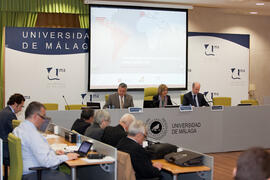 Designación de nueva sede y clausura del X Pleno del Consejo Universitario Iberoamericano (CUIB). Rectorado. Marzo de 2012