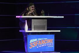 Esty Quesada. Gala de de inauguración de la 33ª edición de Fancine de la Universidad de Málaga. Cine Albéniz. Noviembre de 2023
