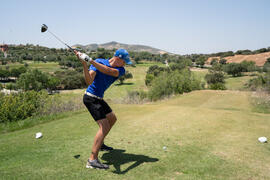 Jugador de la Universidad de Málaga. Campeonato Europeo de Golf Universitario. Antequera. Junio de 2019