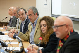 Presentación del logotipo y cartel conmemorativos del 50 Aniversario de la Facultad de Ciencias Económicas y Empresariales. Rectorado. Junio de 2014