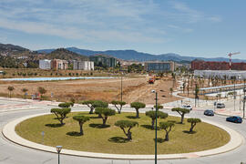 Obras del nuevo Pabellón de Gobierno. Campus de Teatinos. Mayo de 2021