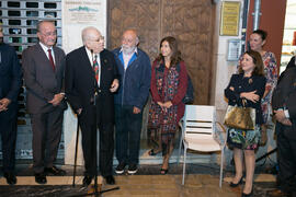 Inauguración de la placa conmemorativa de la Casa Natal de Eugenio Chicano. Málaga. Octubre de 2017