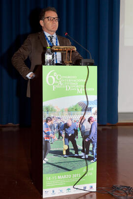 José Antonio Serra. Conferencia de clausura. 6º Congreso Internacional de Actividad Física Deportiva para Mayores. Escuela Técnica Superior de Ingeniería de Telecomunicaciones y de Informática. Marzo de 2015
