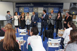 Inauguración de la I Feria de Empleo de la Universidad de Málaga. Complejo de Estudios Sociales y de Comercio. Abril 2015