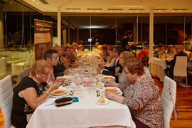 Cena homenaje al profesorado y PAS jubilado de la Facultad de Económicas. Hotel AC Málaga Palacio. Septiembre de 2014