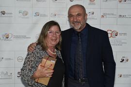 Lola Tous y Eugenio Luque. Homenaje al personal jubilado de la Facultad de Ciencias Económicas y Empresariales. Campus de El Ejido. Septiembre de 2022
