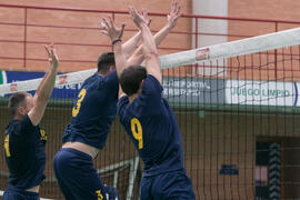 Partido UCAM - Universidad de Almería. Campeonato de España Universitario de Voleibol. Complejo Polideportivo Universitario. Abril de 2018