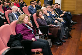 Publico asistente a la clausura de la jornada "Brexit y Gibraltar. Un reto con oportunidades conjuntas". Edificio del Rectorado. Febrero de 2017
