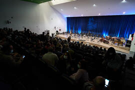 Público del Concierto de Bandas Sonoras de la 31 edición de Fancine de la Universidad de Málaga. Auditorio de la Escuela Técnica de Ingeniería de Telecomunicaciones e Informática. Noviembre de 2021