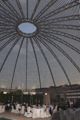 Cena de gala con motivo al homenaje para los jubilados y personal que cumple 25 años de servicio en la Universidad de Málaga. Jardín Botánico. Junio de 2010