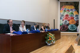 Mesa presidencial. Graduación y clausura del curso del Aula de Mayores de la Universidad de Málaga. Paraninfo. Junio de 2017