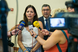 Entrevista a Elsa Marina Álvarez. Inauguración de los Cursos de Verano de la Universidad de Málaga. Vélez Málaga. Julio de 2018