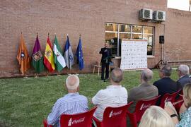 Intervención de Eugenio Luque. Acto homenaje al personal jubilado de la Facultad de Ciencias Económicas y Empresariales. Campus de El Ejido. Septiembre de 2022