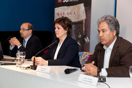 Antonio García Lizana, Teresa Dabán y Juan Antonio García Galindo. Ateneo de Málaga. Abril 2015