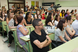Asistentes a la graduación de alumnos del CIE-UMA el Día del Español. Centro Internacional de Español de la Universidad de Málaga. Junio de 2016