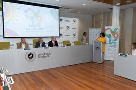 Intervención de Cynthia García. Presentación de los Cursos de Verano 2019. Edificio del Rectorado. Junio de 2019