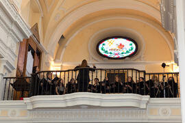 Coro Oficial de la Universidad de Málaga en la misa de Lunes Santo. Iglesia de San Agustín. Marzo de 2015