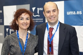Susana Aznar e Ignacio Ara. 6º Congreso Internacional de Actividad Física Deportiva para Mayores. Escuela Técnica Superior de Ingeniería de Telecomunicaciones y de Informática. Marzo de 2015
