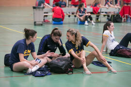 Partido femenino UCAM - Universidad Carlos III. Campeonato de España Universitario de Voleibol. Complejo Polideportivo Universitario. Abril de 2018