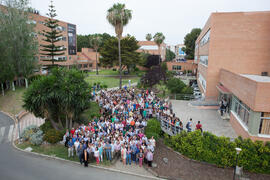 Foto de grupo. Facultad de Ciencias Económicas y Empresariales. Campus de El Ejido. Mayo de 2015