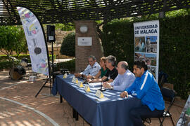 Rueda de prensa del I Día del Estudiante de la Universidad de Málaga. Jardín Botánico de la Universidad de Málaga. Mayo de 2017