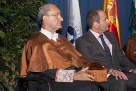 Francisco de la Torre y Manuel Castillo. Acto Conmemorativo de los 40 años de la Universidad de Málaga. Escuela Técnica Superior de Ingeniería Informática. Diciembre de 2012