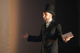 Manuel de los Reyes en la gala inaugural de la XXV edición de Fancine de la Universidad de Málaga. Teatro Cervantes. Noviembre de 2015