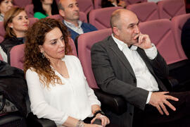 Macarena Parrado y Eugenio José Luque como asistentes a la conferencia de Teresa Dabán. Ateneo de Málaga. Abril 2015