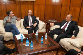 Reunión posterior a la firma del convenio con la Universidad de Sharjah, Emiratos Árabes. Palacio de la Marina. Noviembre de 2015