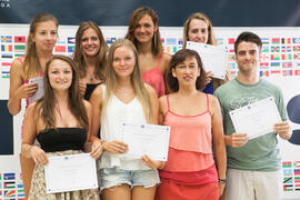 Graduación del alumnado del CIE de la Universidad de Málaga. Centro Internacional de Español. Julio de 2015