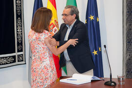 Toma de posesión de María Isabel Hombrados Mendieta como nueva catedrática de Psicología Social de la Universidad de Málaga. Edificio del Rectorado.  Julio de 2016
