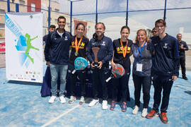 Entrega de medallas. Campeonato de España Universitario de Pádel. Antequera. Abril de 2017