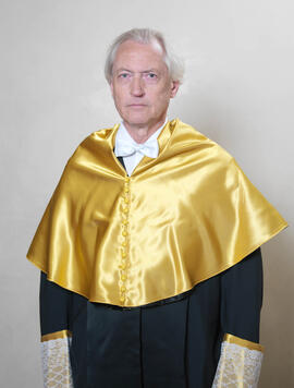 Retrato de D. Kjell Fuxe como Doctor "Honoris Causa" por la Facultad de Medicina de la Universidad de Málaga. Mayo de 2007