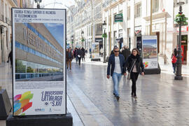 Exposición "La Universidad de Málaga del Siglo XXI". Calle Larios. Enero de 2017