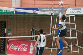 Partido masculino Universidad de Málaga - Universidad de Vigo. Campeonato de España Universitario de Voleibol. Complejo Polideportivo Universitario. Abril de 2018