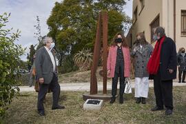 Inauguración de la escultura "Otro Vínculo", de Perry Oliver. Facultad de Filosofía y Letras. Campus de Teatinos. Enero de 2022