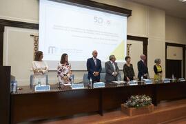 Mesa presidencial. Celebración del 50 Aniversario de la Facultad de Medicina de la Universidad de Málaga. Facultad de Medicina. Octubre de 2022