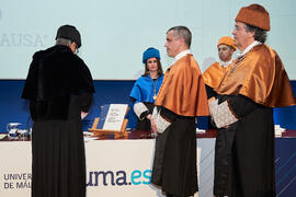 Investidura de Bernardo Quintero como Doctor "Honoris Causa" por la Universidad de Málaga. Paraninfo. Marzo de 2025