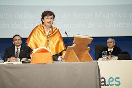 Toma de posesión de Rosario Gómez García como nueva Gerente de la Universidad de Málaga. Paraninfo. Marzo de 2024