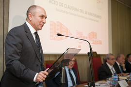 Eugenio José Luque en la clausura del 50 Aniversario de la Facultad de Económicas. Facultad de Ciencias Económicas y Empresariales. Marzo de 2016