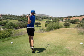 Jugador de la Universidad de Málaga. Campeonato Europeo de Golf Universitario. Antequera. Junio de 2019