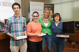 Equipo ganador del accésit en la categoría de "Profesores" en la entrega de premios de la V Olimpiada Financiera. Facultad de Ciencias Económicas y Empresariales. Junio de 2015