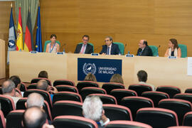 Mesa presidencial. Inauguración del XXVI Encuentro Anual de la Asociación Von Humboldt de España. Edificio del Rectorado. Septiembre de 2017